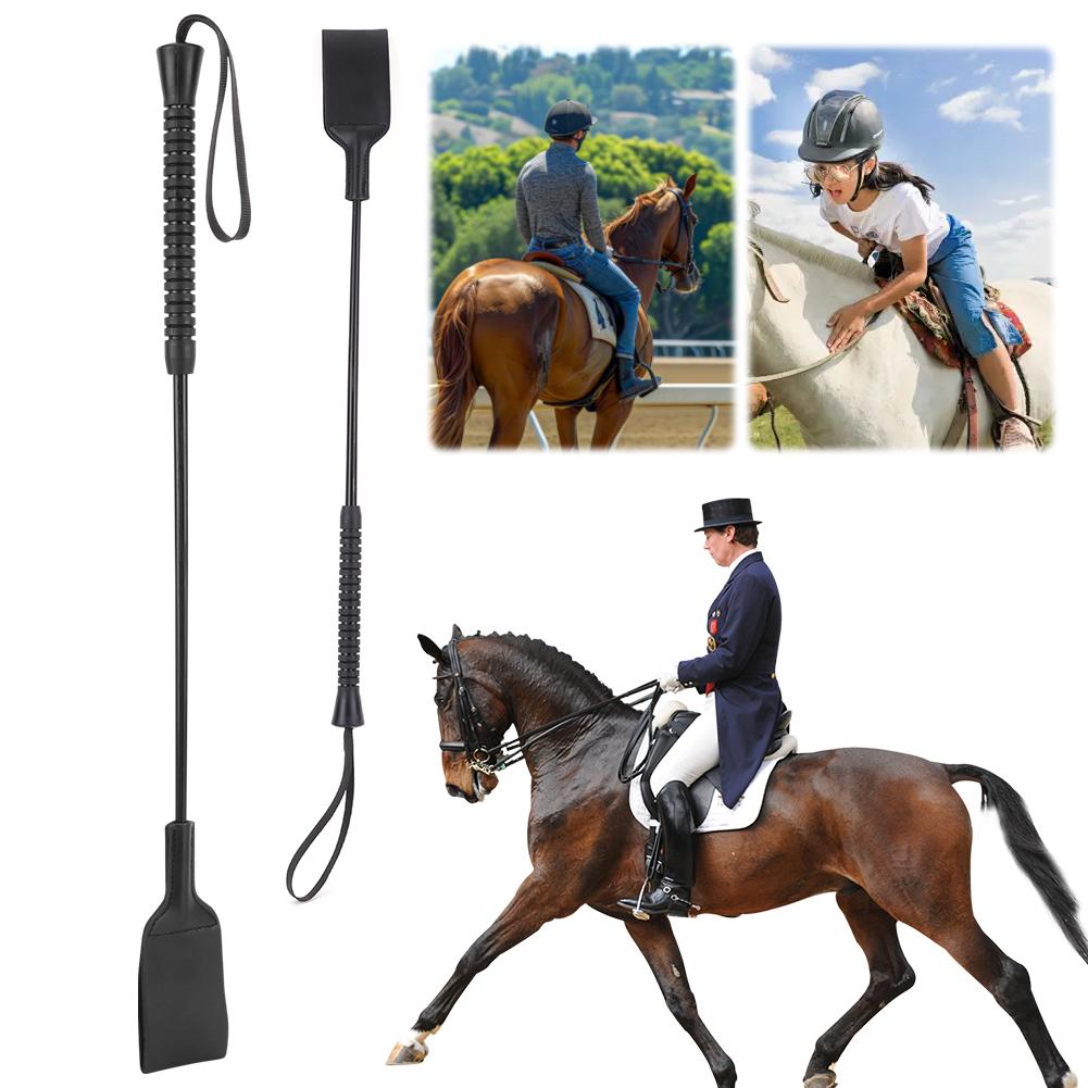21Inch Equestrian Training Horse Whip with Handle Equestrianism Horse Crop PU Leather for Equestrian Sports