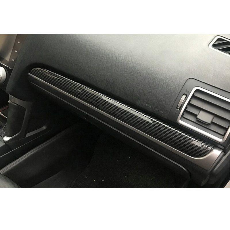 Dashboard Strip Panel Trim Cover Fit for Subaru Forester 2016 2017 2018 Glossy Carbon Fiber Style