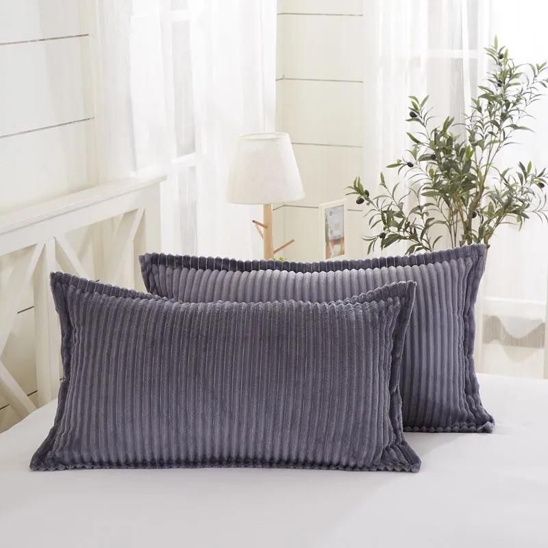 

Волшебная бархатная наволочка, одна пара в упаковке, двусторонняя зимняя утепленная двойная термофланелевая наволочка серый