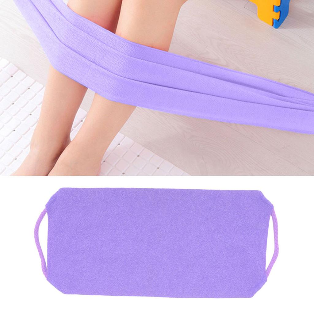 Exfoliating Rubbing Washcloth Elastic Shower Body Scrub Cleaning Massage Bath Towel StrapPurple