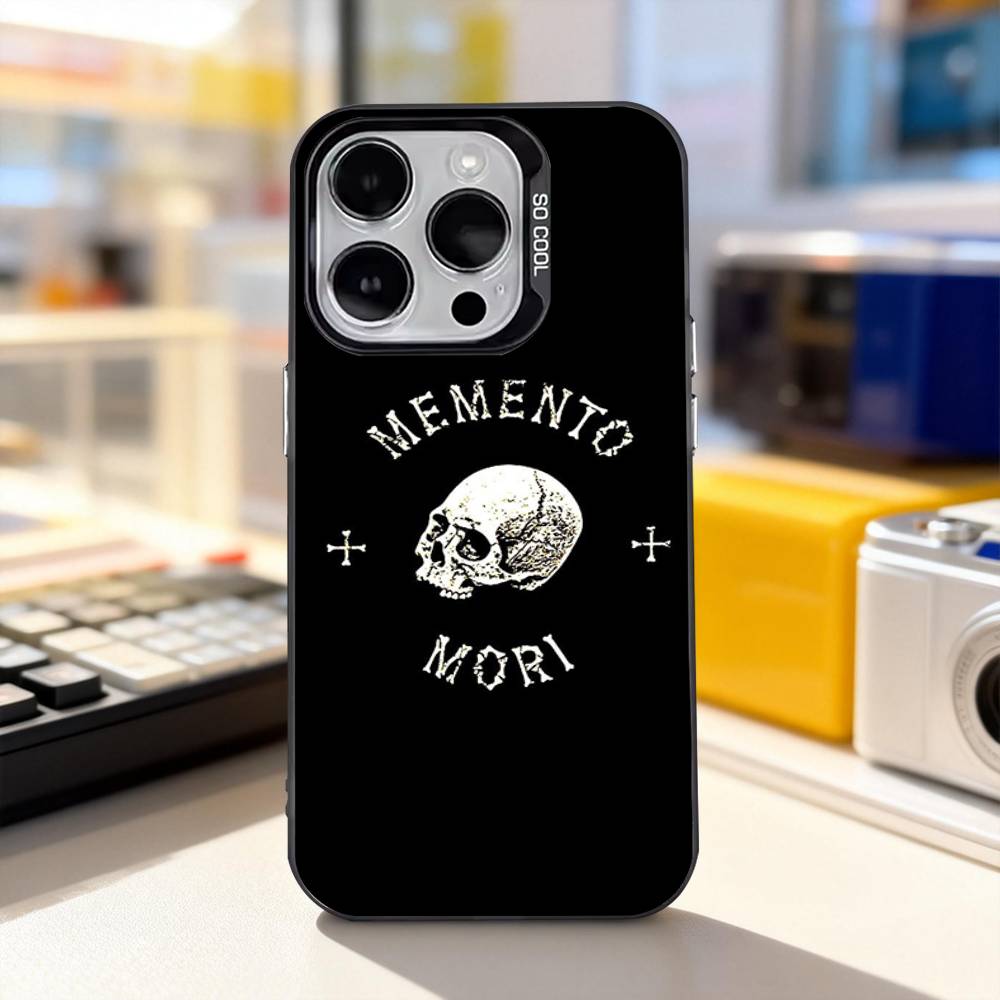 

Memento Mori Cool For iPhone 17,16,15,14,13,12,11,Pro,Max,Plus,E,Air,Mini Anti Fall Black Matte Hard Bumper Phone Case iPhone17air