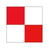 Yamako Checkered Red and White Kaishi Paper, 3-inch Size, 200 Sheets, Red and White, Approx. 9 X 9 Cm, 66606