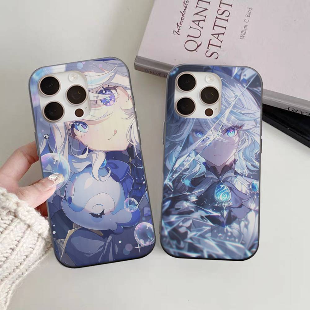 Genshin Impact Furina Phone Case For iPhone 17 16 15 14 Plus 11 12 13 Pro Max Shockproof Protection Soft Back Cover