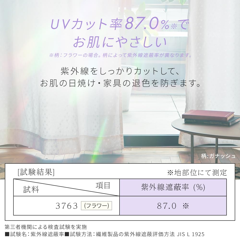 Iris Plaza UV Cut Lace 3763, 150 X 208 Cm, Single Panel, Flower