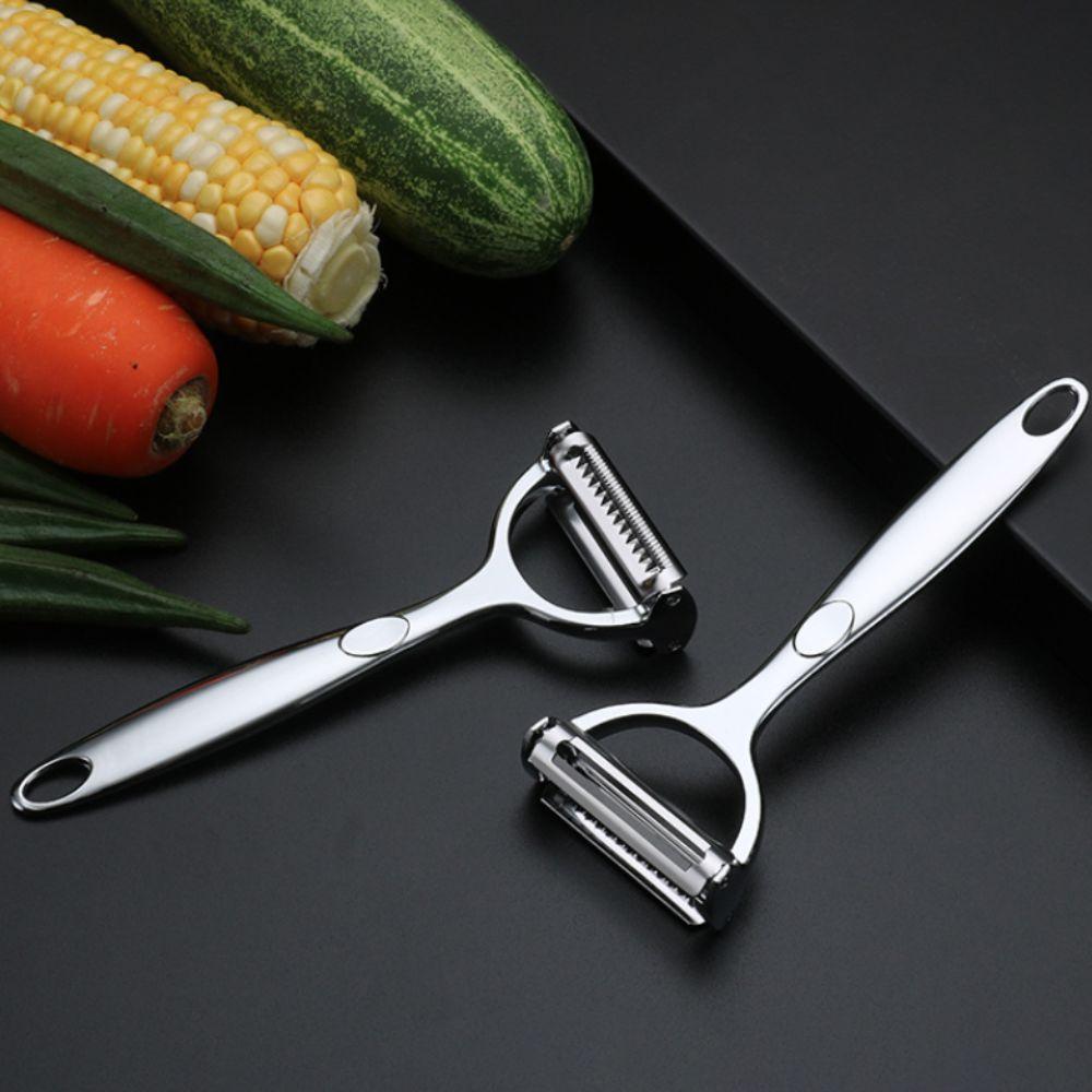 2 In 1 Vegetable and Fruit Peeler Stainless Steel Potato Peeling Artifact Kitchen Planer Tomatoes