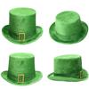 Top Hat Panama Hat Leprechaun Headwear Green for Women Men Photo Props Western for Men Women Unisex Wear Headwear