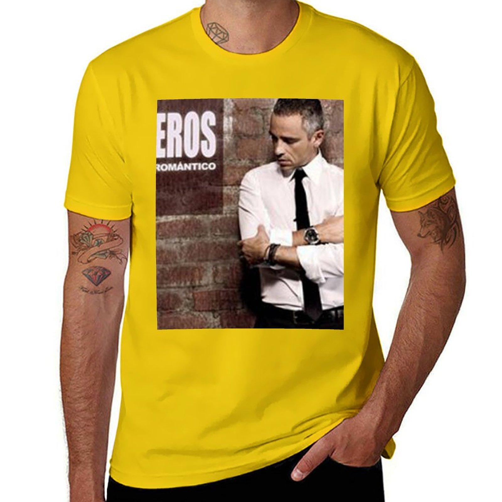 

Eros Ramazzotti - Poster T-Shirt kawaii clothes quick drying sweat Aesthetic clothing mens t shirt graphic 2XL