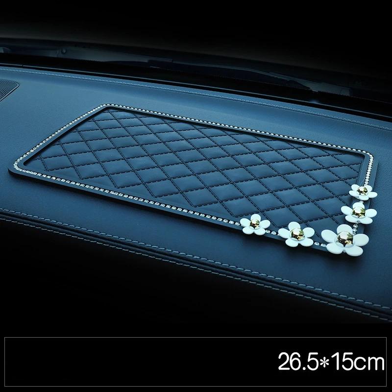 Car Anti-slip Pad, Car Ornament Car Feather Pad Car Interior Control Silicone Pad Car Decorative Diamondencrusted Pad NewProduct