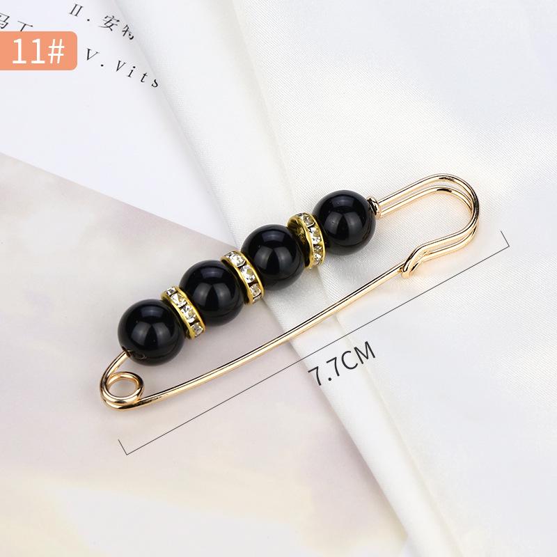 Pearl Anti-Exposure Brooch: Women's Waist-Cinching Pin & Clothing Decoration