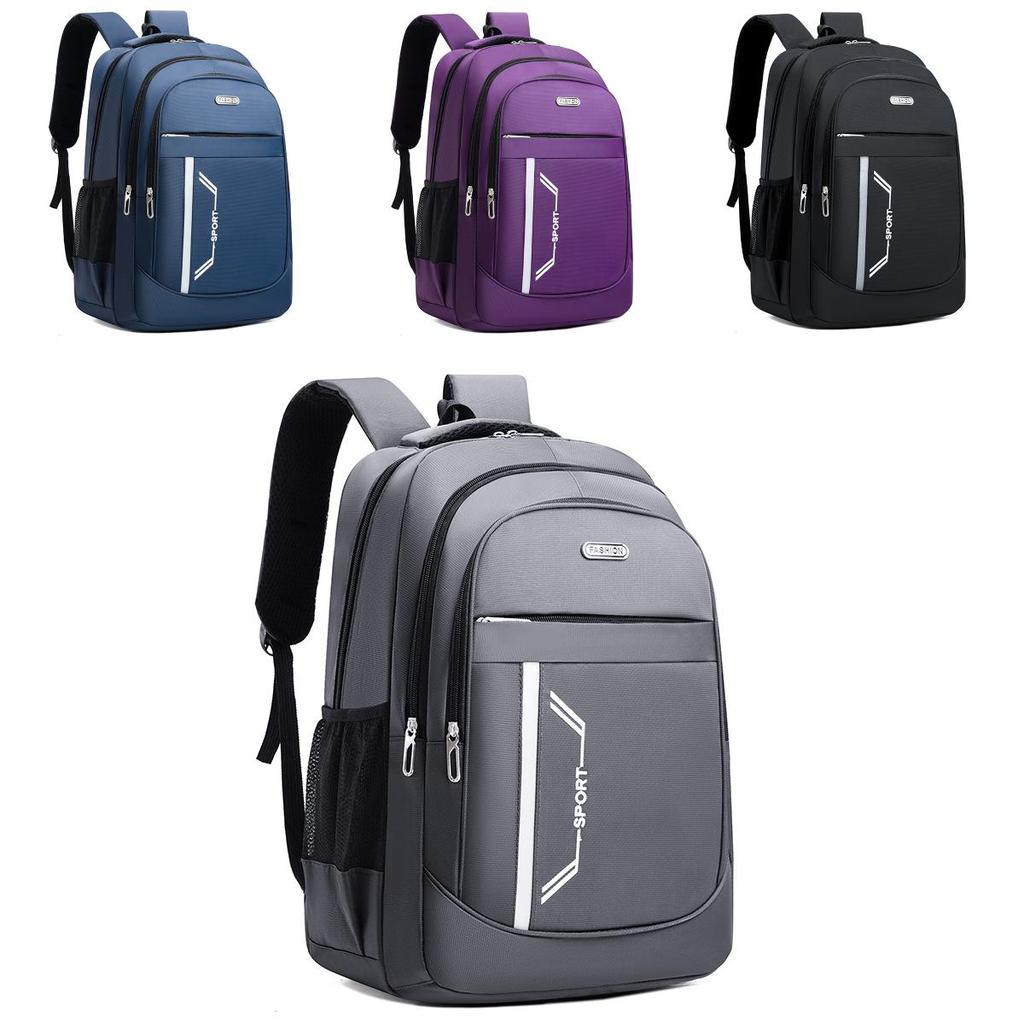 Unisex Oxford Material School Backpack With Letters Designand Comfort Straps