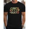 Plus Size Unisexs Cinco De Mayo Print Tshirt Summer Trendy Short Sleeve Tees For Big Tall Males