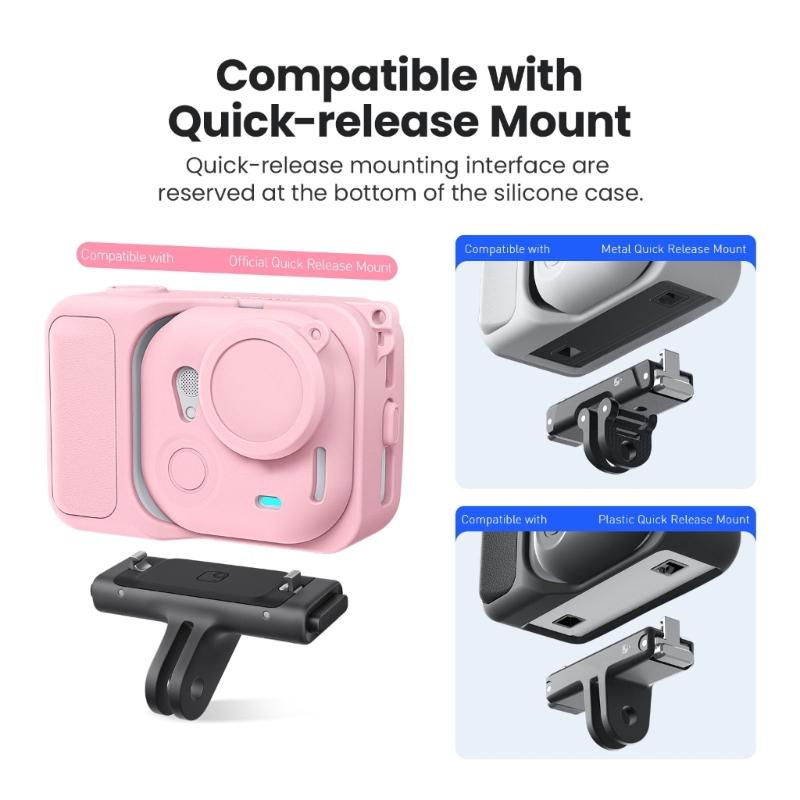 1 Set Shockproof Silicone Case For 360 GO Ultra Sports Camera Anti Scratch Anti Dust Water Resistant Flexible Grip