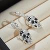 New Trend Of Minimalist Men And Women Ghost Head Earrings Retro Skull Pendant Earrings Gothic Punk Rock Party Accessories Gift