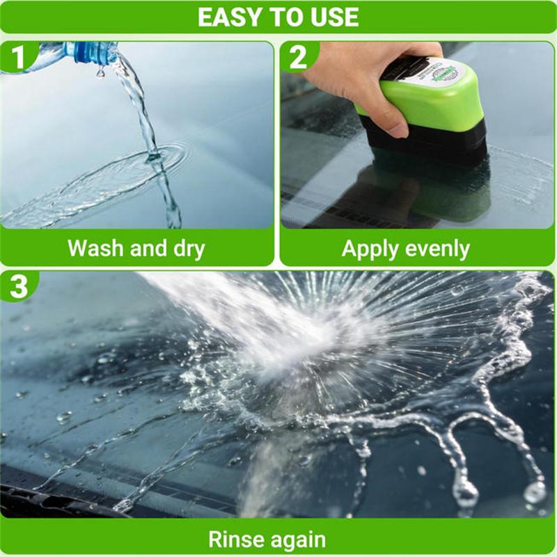 150ml Car Glass Oil Film Remover Automotive Glass Sponge Cleaning Brush Front Inner Windshield Glass Oil Film Cleaner For Car