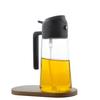 LMETJMA 470ML 2 In 1 Olive Oil Dispenser Oil Sprayer Glass Olive Oil Dispenser Bottle with Pourer Oil Bottle for Salad BBQ JT320