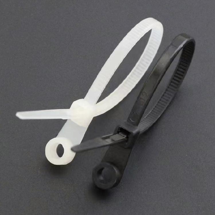 100PCS Nylon Cable Management Tie Buckles Automatic Locking Feature 4.8mm Hole Diameter for Dependable Organization Needs