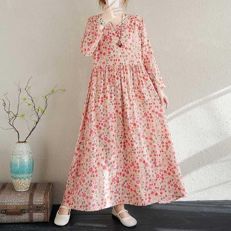 New Vintage Long Skirt Flesh Covering Dresses