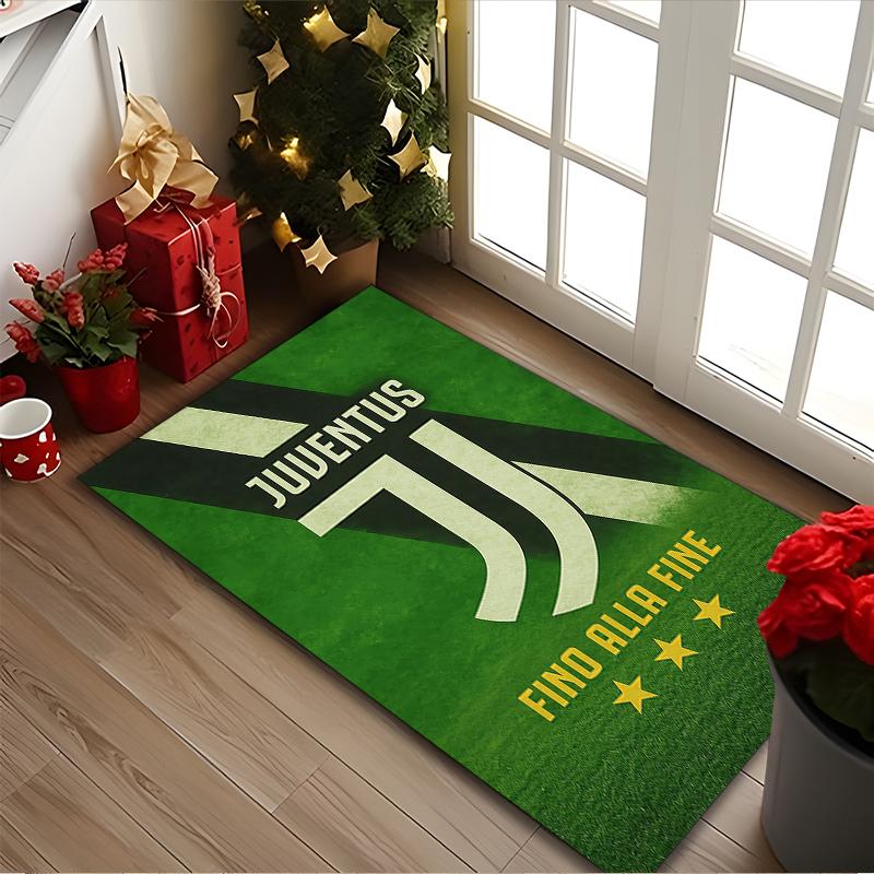 1pc Juventus Football Club Rug, Comfortable Printed Home Area Carpet, Cozy Office Chair Rug