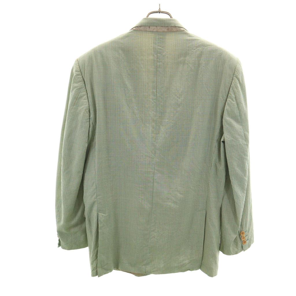 mila schon uomo Check Pattern tailored jacket 52 Yellowish green Men's Used