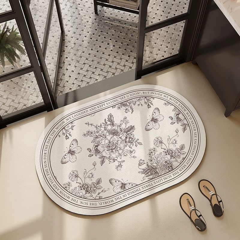 Franse badkamerdeurmat ins wind diatomeeënaarde zuigend toiletvloermat sneldrogend antislip toilet toilet 50X80cm 19.7X31.5in