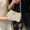 JIAERDI Satin Pleated Evening Handbag Women Fashion Luxury Design Shoulder Bag Ladies Shiny Chain Chic 2025 New Crossbody Bag