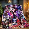 Cityscape Hazbin Nightmares Blanket Flannel Throw for Sofa, Indoor, Camping, Living Room, Office, Chair, And Bed Soft Birthday Gift