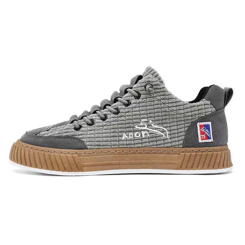 New men's shoes autumn new corduroy surface one-pedal lazy board shoes versatile trend men's casual sports shoes