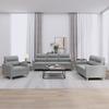 Vidaxl 3-Cz. Relaxation Set With Cushions, Light Grey, Fabric
