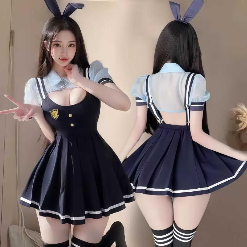 Officer Pure Lust Bunny Uniform Suit Sex Lingerie Sexy Campus Bunny J Uniform Student Nightclub Suit Female