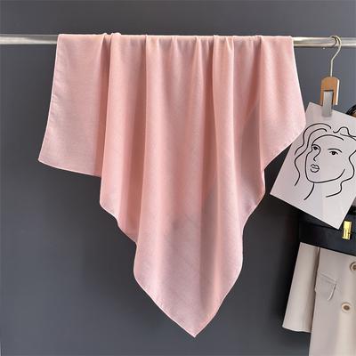 Foulard Quadrato in Cotone e Lino Monocolore Retrò 90x90cm, Sottile, Protezione Solare, Foulard per Capelli, Decorazione Versatile per Donna