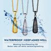 U7 Cremation Urn Jewelry Waterdrop Necklace for Ashes of Loved One Pet Dog Cat Hair Urns Bottle Memory Legacy Jewelry Gift
