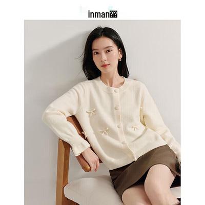 Inman Women's Little Fragrance Bow Knitted Cardigan