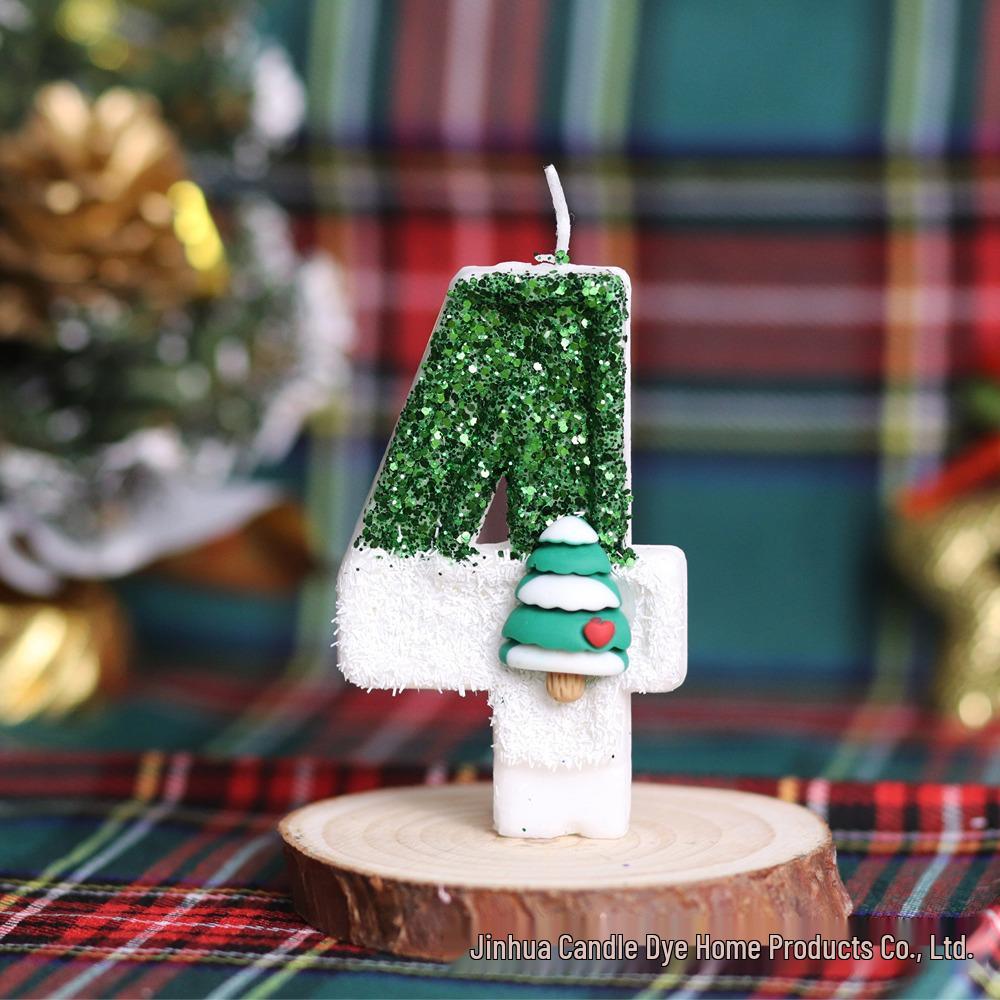 Santa Claus Birthday Number Candles - Creative Christmas Cake Decorations & Gifts