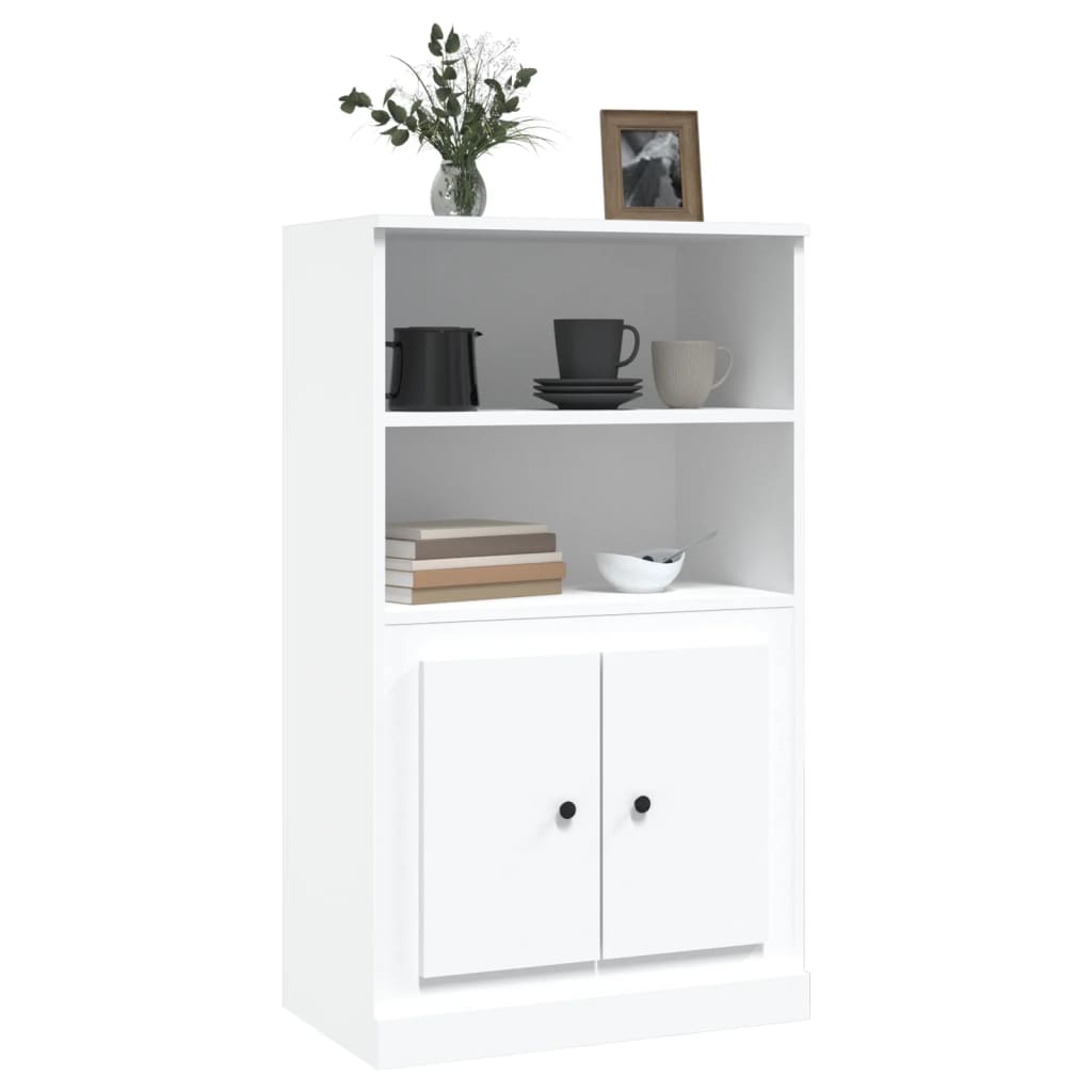 Vidaxl Kredens, Biały, 60X35,5X103,5 Cm, Materiał Drewnopochodny