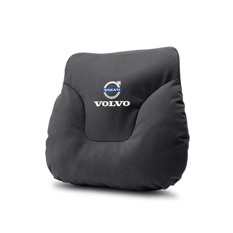 Wildleder Auto Kopfstütze Lendenkissen Auto Zubehör Für Volvo V60 V40 XC90 S60 C30 XC60 V50 V70 S90 AWD Nackenkissen Lendenstütze