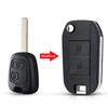 KEYYOU For Peugeot 307 107 207 407 Citroen C1 C2 C3 C4 C5 Modified Remote Entry Key Fob Shell Case 2 Buttons