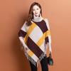 Herbst und Winter neu locker und schlankmachend hochgeschlossen Quasten Umhang Schal Fledermausshirt Strickpullover Damenbekleidung