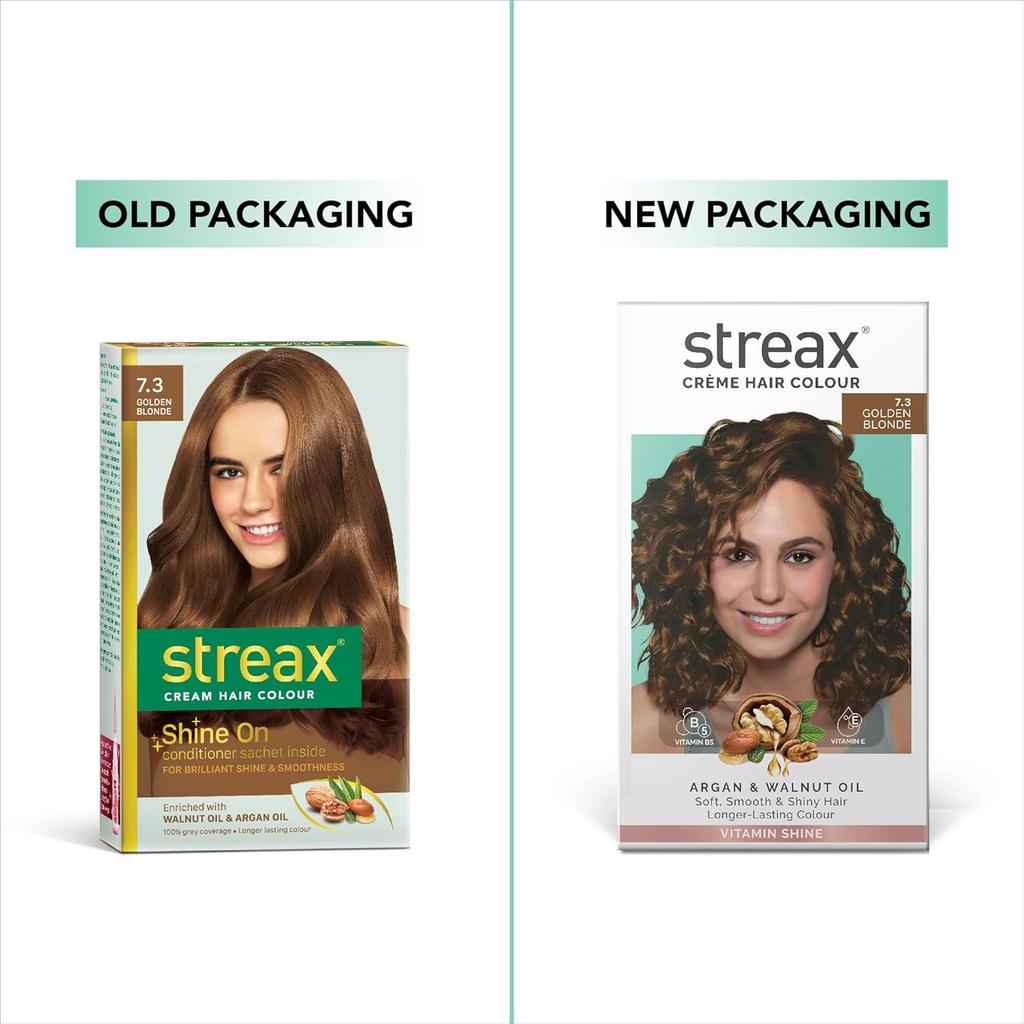 Streax Permanent Hair Colour Cream For Women 100% Grey Coverage Long Lasting 120 ml Pack Of 1 Golden Blonde