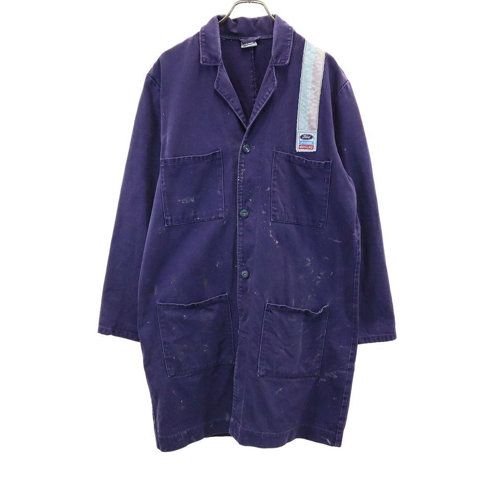 EURO WORK 80s Vintage Work Chester Coat L Navy Men's Used