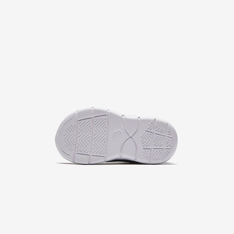 Anta Kids Synthetic Leather Mesh Running Shoes Lightweight Breathable Anti-Kick Shock Absorbing Low-Top Baby Sneaker Black White A12430006-4