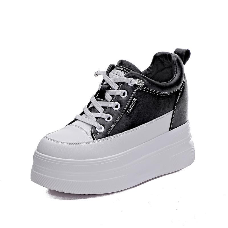 Trend Small Inner Height-increasing Women's Shoes, New Casual Platform Muffins and Wedge Heels, Little White Women's Shoes