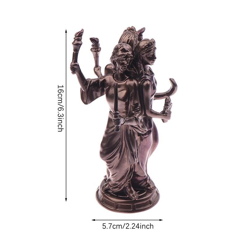 Veronese Designs Hecate Greek Triple Goddess Of Magic Statue Cold Cast Resin Antique Bronze Finish Moon Goddess Sculpture