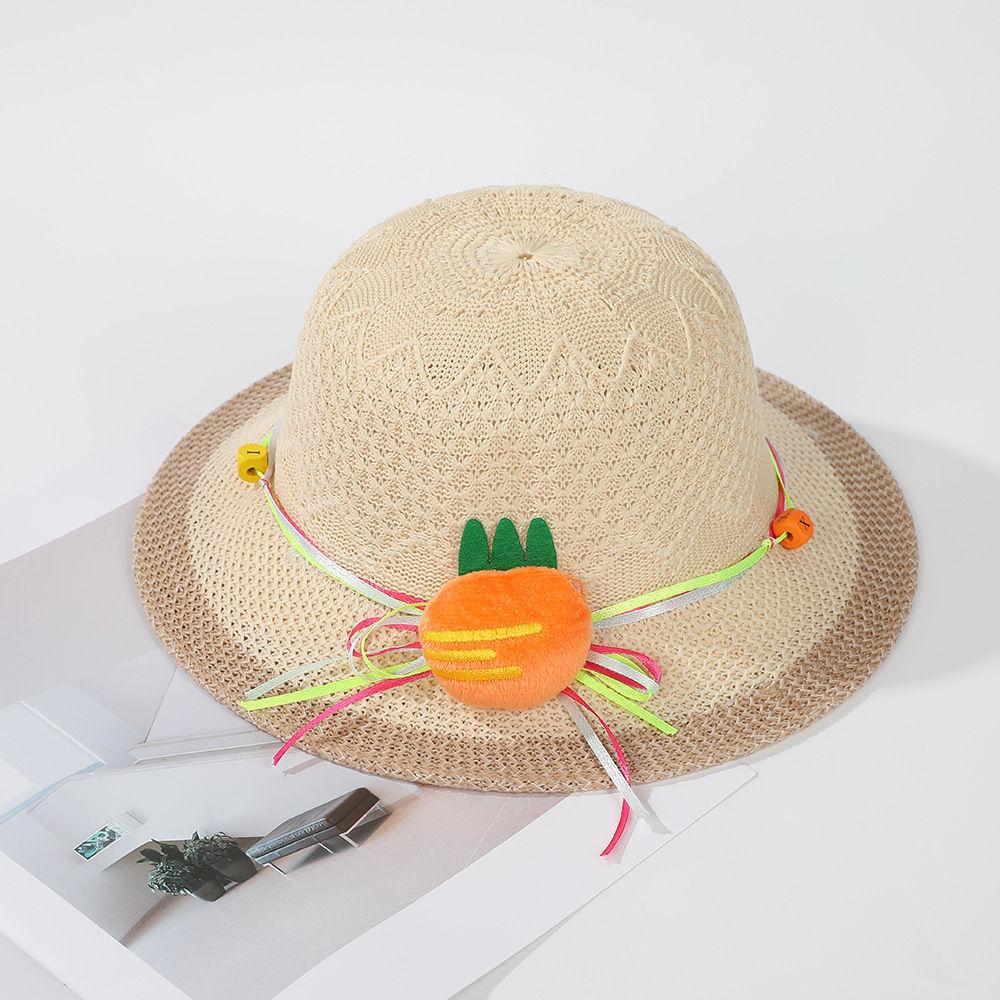Strawberry Hat Cartoon Carrot Beach Sunscreen Fashion Children's Travel Summer Cool Hat