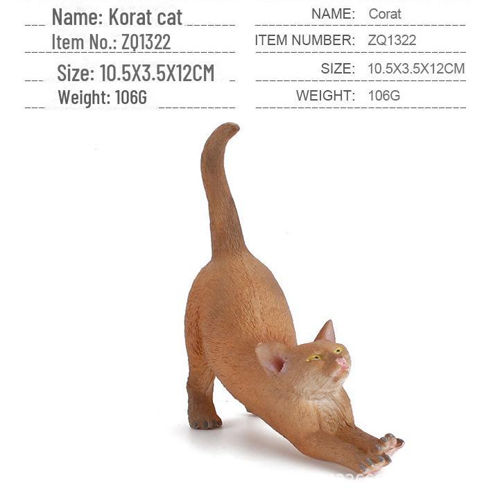 Seashell Cat Figurine: Realistic Kitten Toy Model