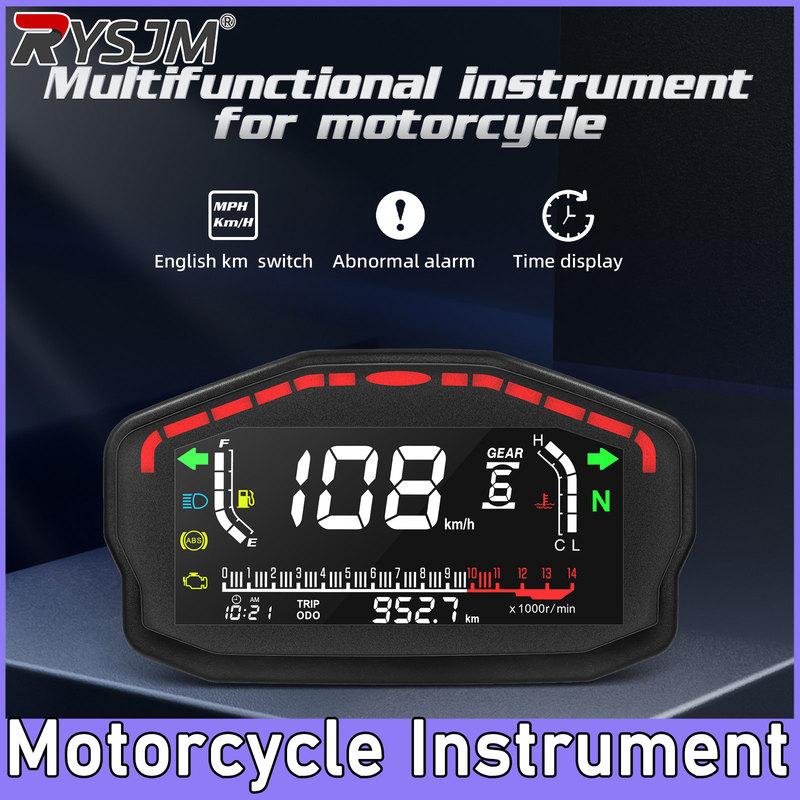 Motorcycle Modified Instrument + Speed Sensor Motorcycle Speedometer Tachometer LCD Meter Speed Fuel Meter Odometer Meter