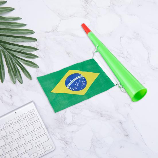 Stadionhupe mit Flagge Lauter Ton Plastik Anfeuerungstrompete Lärmmacher Langer Luft