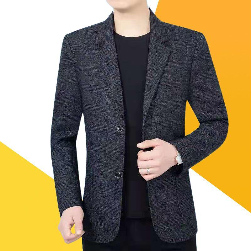 Herren Dicke Herbst/Winter Business Casual Sakko für Männer mittleren Alters