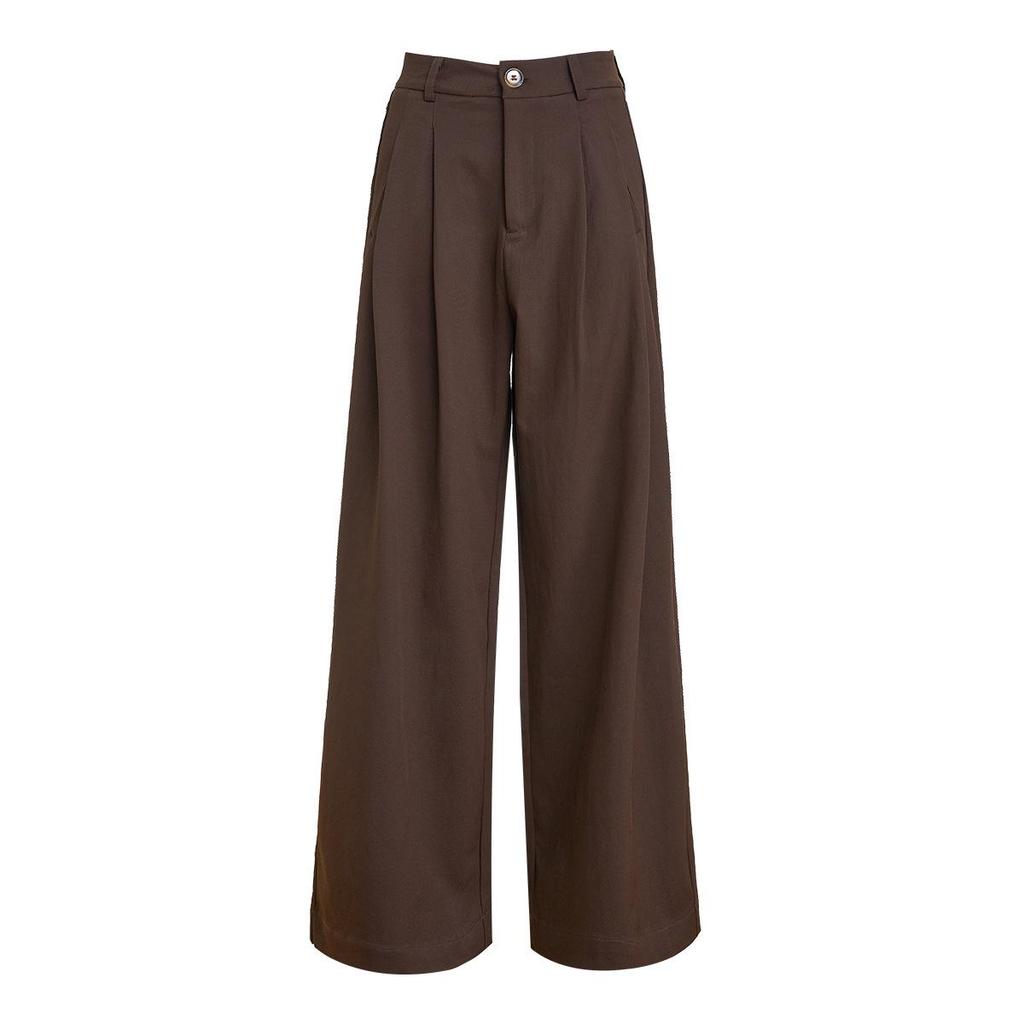 2026 Spring Women's Wide-Leg Pleated Retro Casual Pants