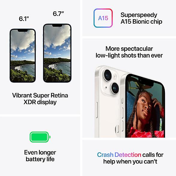 Smartphone Apple iPhone 14 256GB Mitternacht