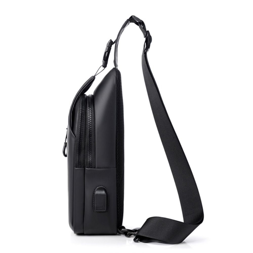 Oxford Cloth Outdoor Crossbody Bag Multi-functional Sports Walking Bag Men's Chest Bag  Daily